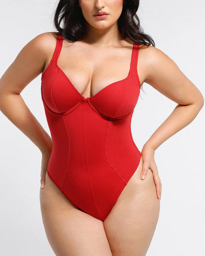 AirSlim® Chic Scoop Neck Thong Bodysuit