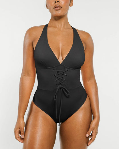 Smart Sculpt Plunge Corset Shaping Swimsuit